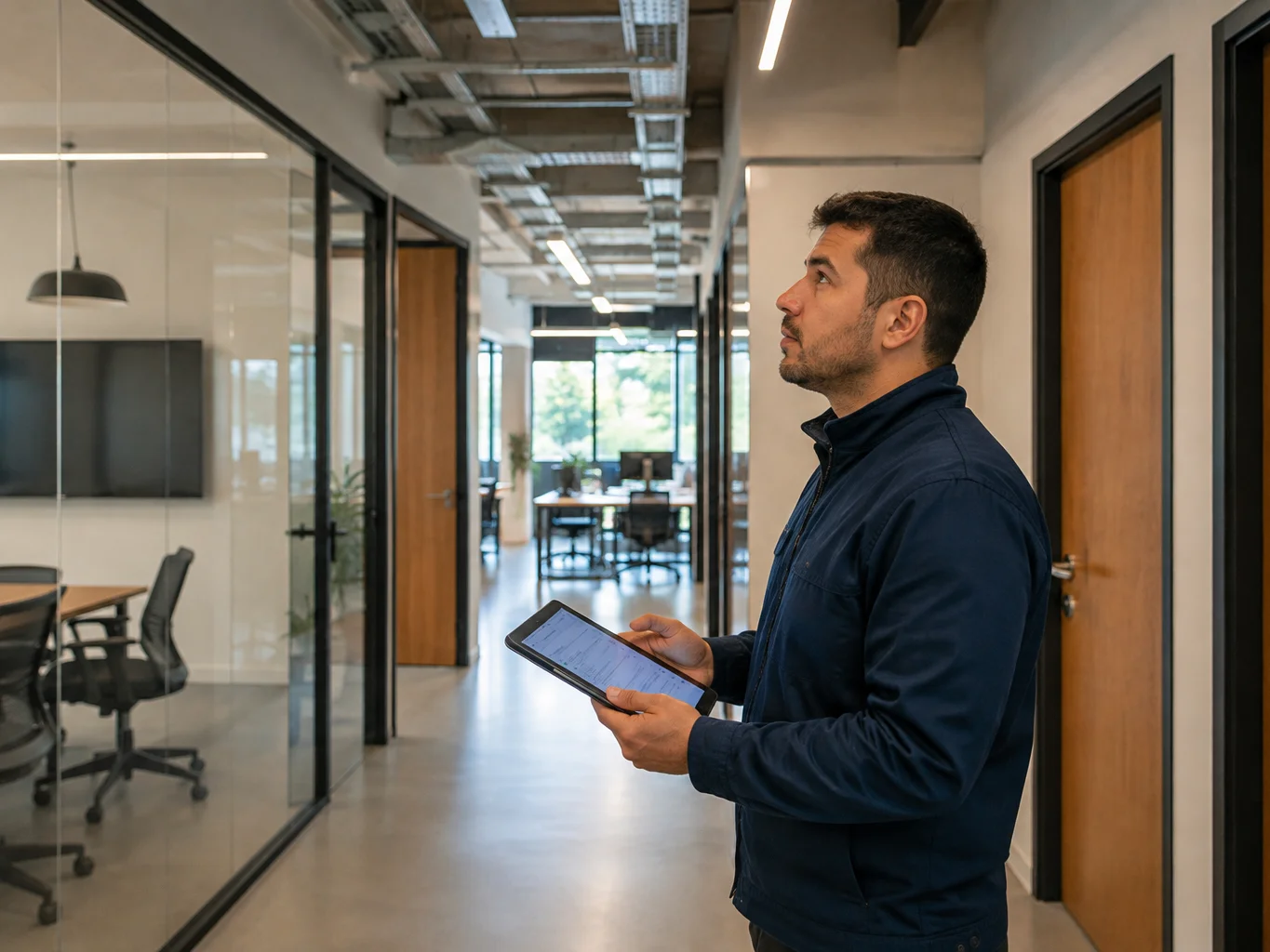 Relevamiento para planificar un servicio de limpieza profesional en una instalación.